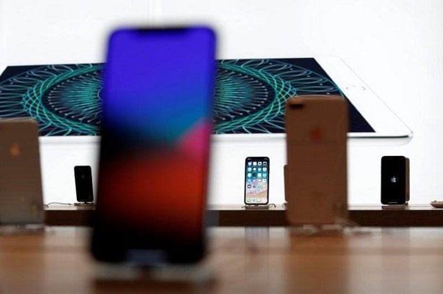 the new iphone x is pictured at the apple store marche saint germain in paris france november 3 2017 photo reuters the new iphone x is pictured at the apple store marche saint germain in paris france november 3 2017 photo reuters