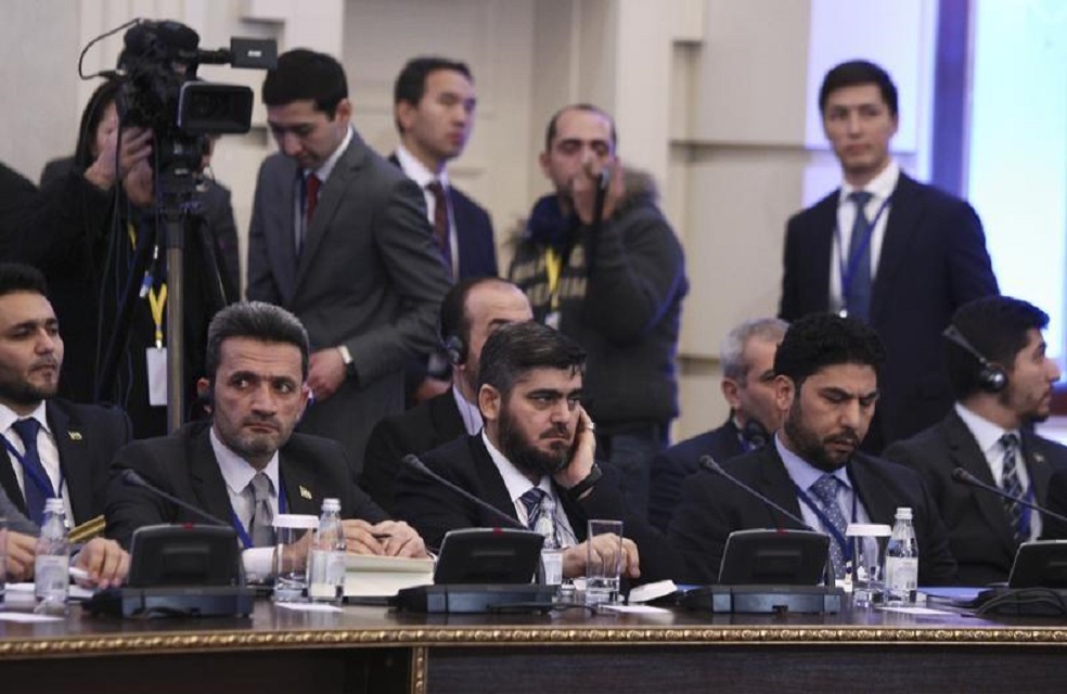 mohammad alloush c the head of the syrian opposition delegation attends syria peace talks in astana kazakhstan january 23 2017 photo reuters file