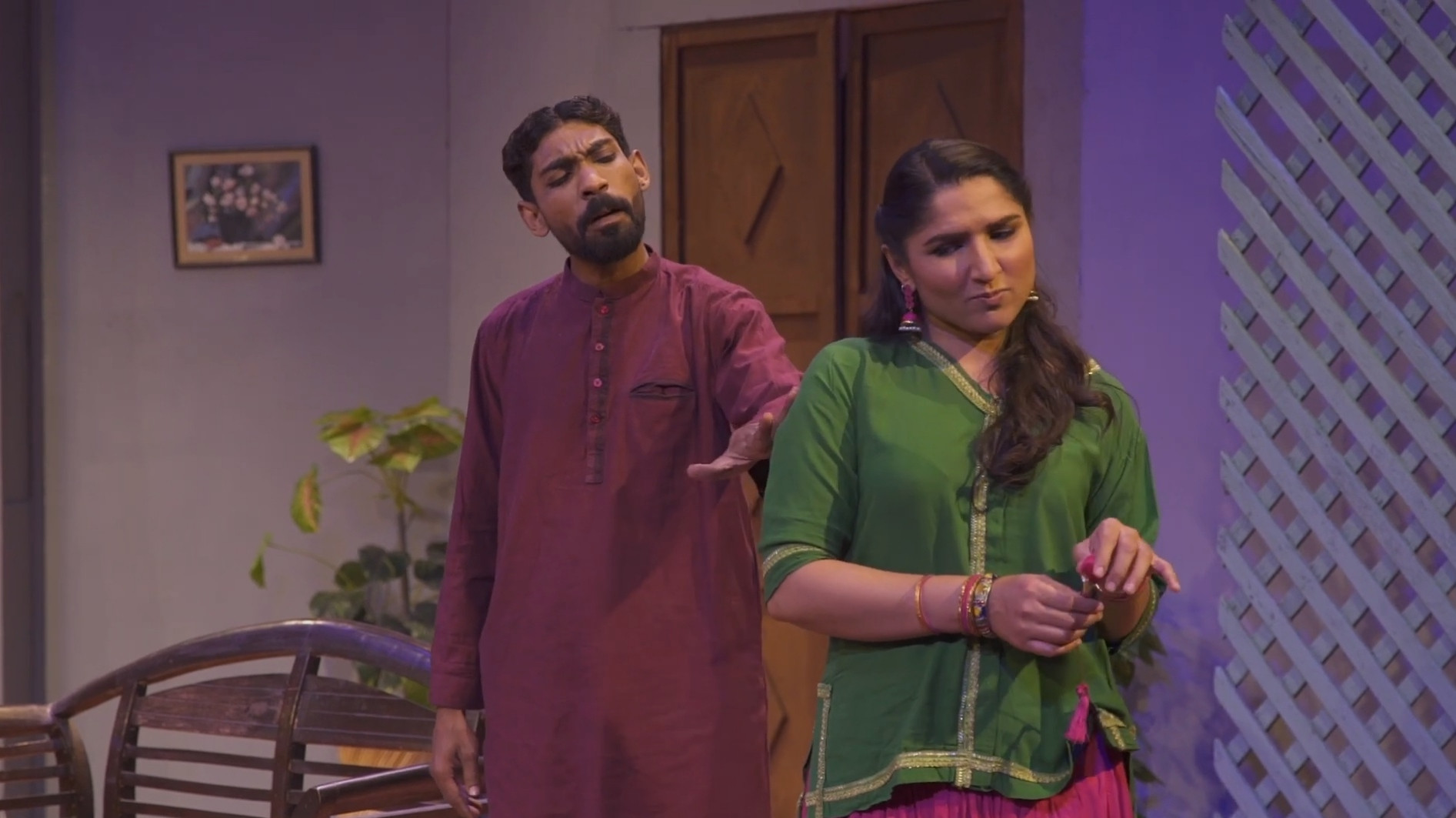 A still from 'Turram ka Makaan' released digitally, starring Shabana Hassan and Faizan Chawla