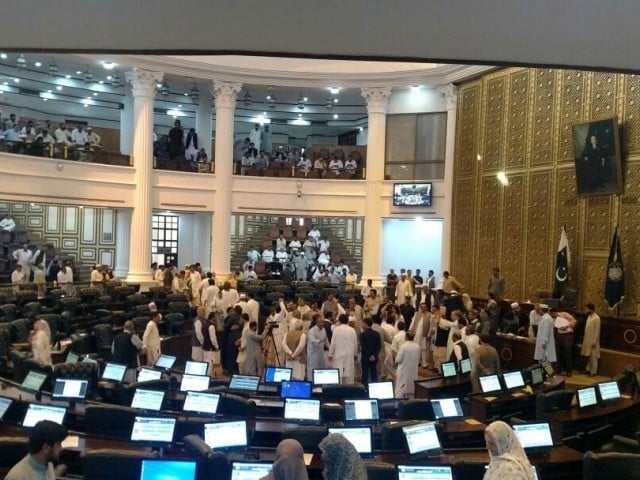 khyber pakhtunkhwa assembly in session on april 25 2017 photo express file