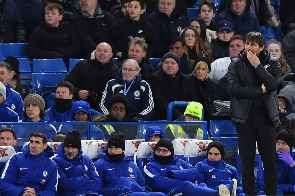 on knife s edge chelsea s 3 0 defeat against bournemouth sees them in fourth place in the premier league just two points above tottenham hotspur photo afp on knife s edge chelsea s 3 0 defeat against bournemouth sees them in fourth place in the premier league just two points above tottenham hotspur photo afp