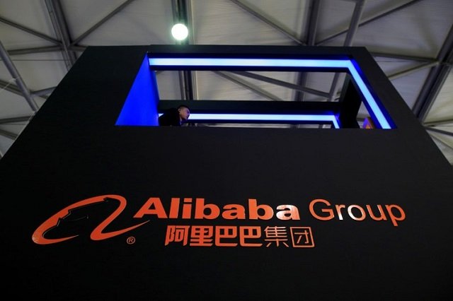 a sign of alibaba group is seen at ces consumer electronics show asia 2016 in shanghai china may 12 2016 photo reuters