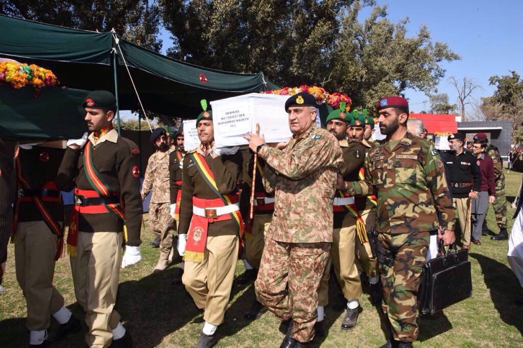 on february 4 11 soldiers including a captain of the pakistan army were martyred when a terrorist blew himself up during a volleyball match in swat valley of k p photo ispr