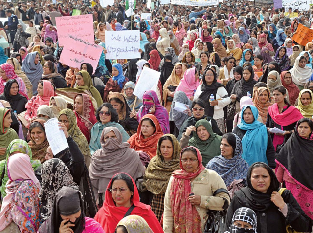 community school teachers demand permanent status for their employment photo the express tribune file community school teachers demand permanent status for their employment photo the express tribune file