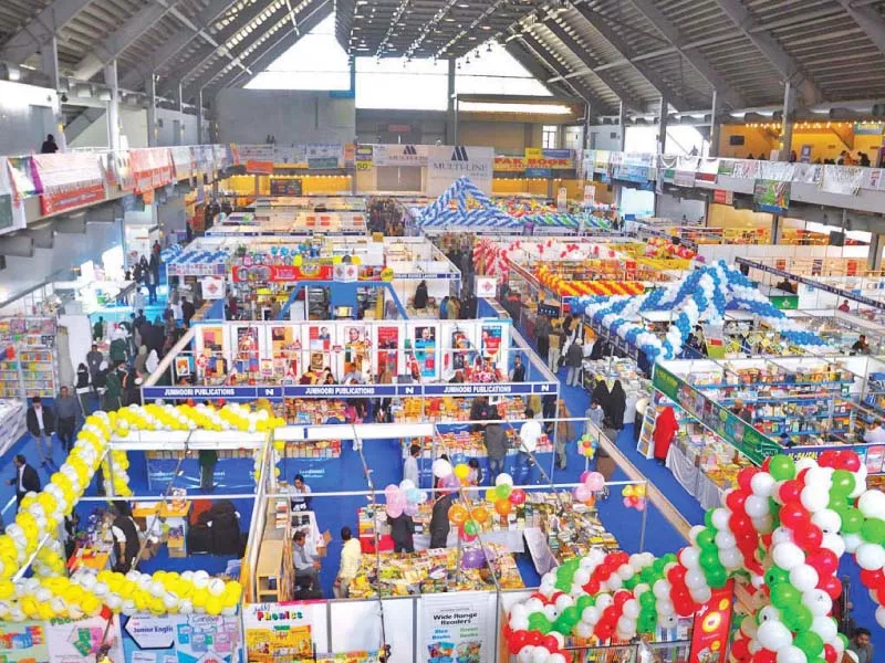 a large number of bibliophiles visit different stalls during the lahore international book fair at expo center photo app a large number of bibliophiles visit different stalls during the lahore international book fair at expo center photo app