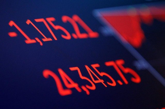 the final numbers of the day are shown above the floor of the new york stock exchange in new york us february 5 2018 photo reuters