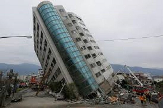 a damaged residential building is seen after an earthquake hit hualien taiwan february 7 2018 photo reuters
