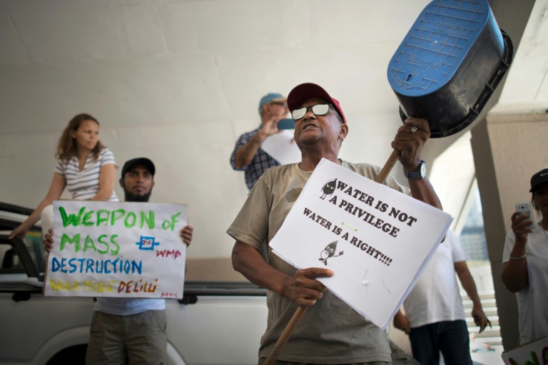 most cape town residents will be forced to queue at communal taps at 200 water points to collect a daily ration of 25 litres photo afp