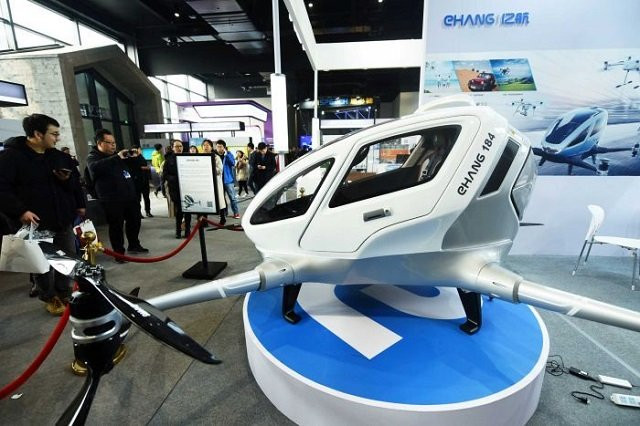 an ehang 184 on display at the world internet conference in china last year photo reuters an ehang 184 on display at the world internet conference in china last year photo reuters