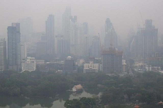 the skyline is seen through morning air pollution in bangkok thailand february 8 2018 photo reuters the skyline is seen through morning air pollution in bangkok thailand february 8 2018 photo reuters