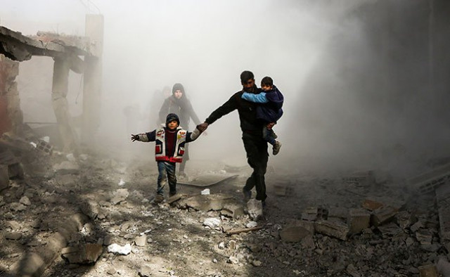 the syrian foreign ministry said the attack represents a war crime and a crime against humanity photo afp the syrian foreign ministry said the attack represents a war crime and a crime against humanity photo afp