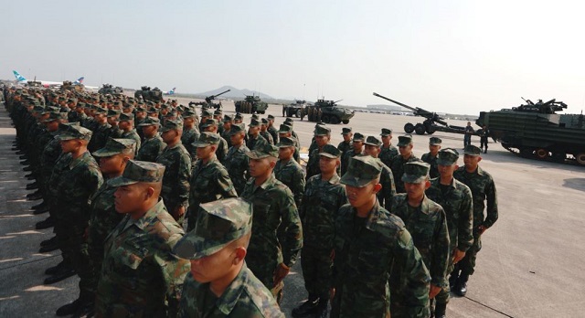 soldiers attend opening ceremony of cobra gold asia 039 s largest annual multilateral military exercise outside bangkok photo reuters