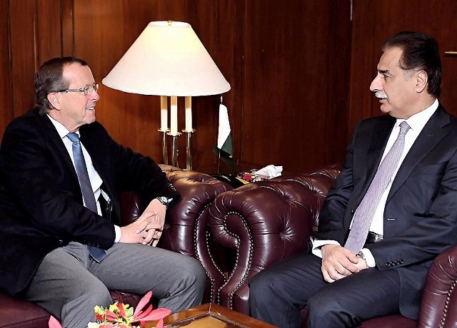 na speaker ayaz sadiq meets german ambassador martin kobler at parliament house in islamabad on tuesday photo nni