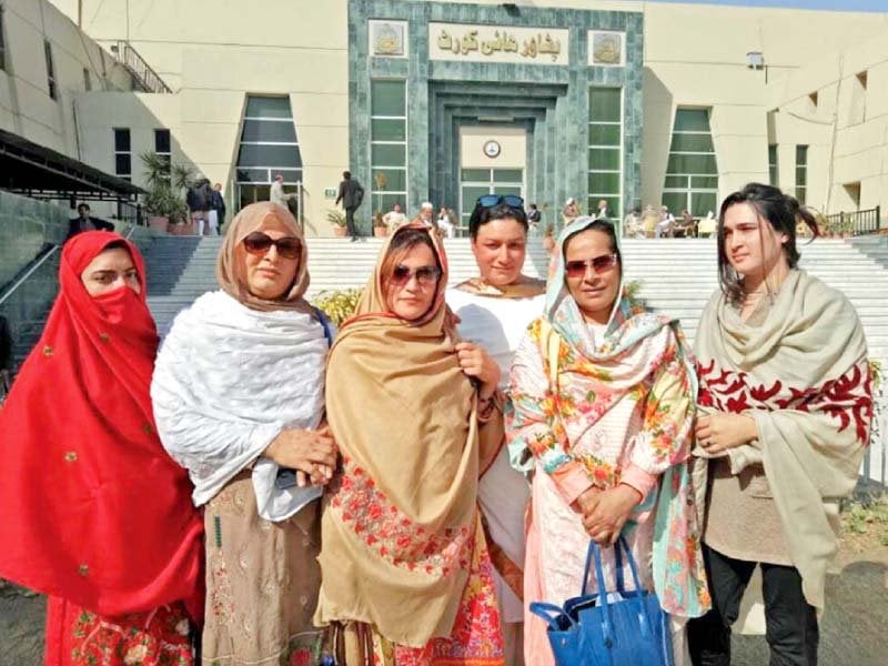 transgender leaders outside the peshawar high court photo agencies