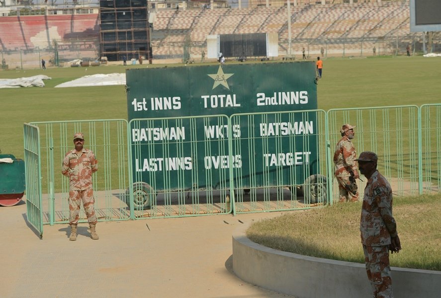 huge investment the renovation process which is expected to cost rs1 5billion to the pcb is underway at the stadium but it is uncertain whether work will be completed before the march 25 deadline photo afp