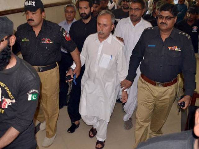 police escort former finance secretary balochistan mushtaq raisani out of an accountability court in quetta on may 7 2016 photo inp police escort former finance secretary balochistan mushtaq raisani out of an accountability court in quetta on may 7 2016 photo inp