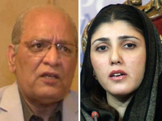 senator mushahidullah khan and pti mna ayesha gulalai photosl file