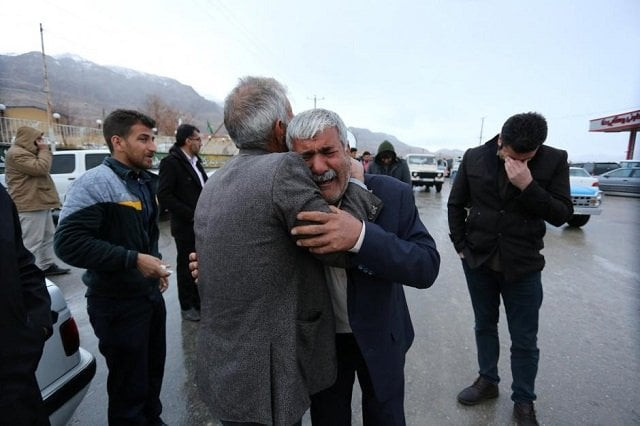 relatives of passengers who were believed to have been killed in a plane crash react near the town of semirom iran february 18 2017 photo reuters