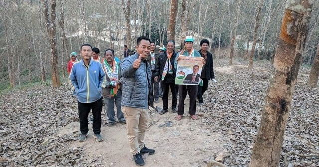 ncp candidate jonathone sangma with his supporters in williamnagar in meghalaya s garo hills area photo courtesy facebook jonathone sangma ncp candidate jonathone sangma with his supporters in williamnagar in meghalaya s garo hills area photo courtesy facebook jonathone sangma
