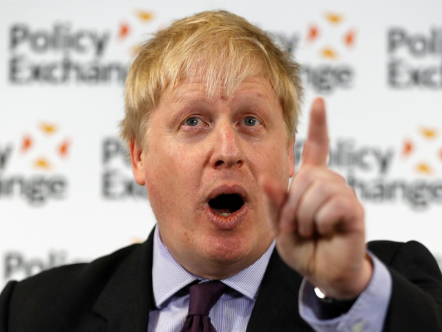 britain 039 s foreign secretary boris johnson delivers a speech on brexit at the policy exchange in central london britain february 14 2018 photo reuter afp