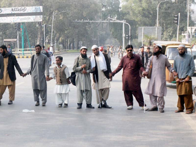 job regularisation special people protest on mall road job regularisation special people protest on mall road