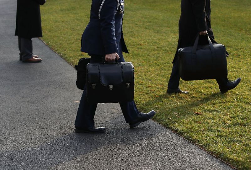 the nuclear football bag goes everywhere the us president goes carried by a military aide photo afp