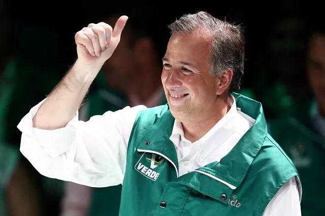 ruling institutional revolutionary party pri presidential candidate jose antonio meade gestures to members of the ecological green party of mexico pvem after he was sworn in in mexico city mexico february 20 2018 photo reuters ruling institutional revolutionary party pri presidential candidate jose antonio meade gestures to members of the ecological green party of mexico pvem after he was sworn in in mexico city mexico february 20 2018 photo reuters