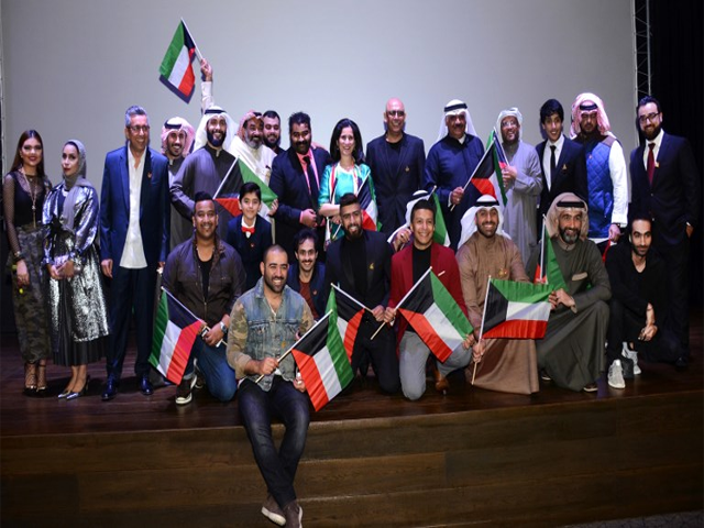 sheikha intisar salem al ali al sabah c kuwaiti film producer of quot swarm of doves quot the first feature length film about the 1990 invasion iraqi invasion of the gulf state poses for a picture with the film in kuwait city on february 20 photo afp