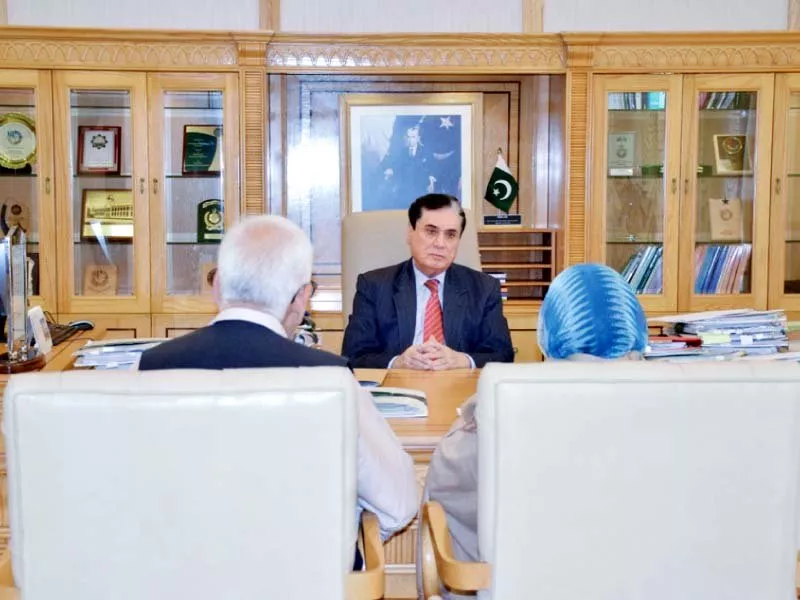 nab chief listens to public complaints photo express nab chief listens to public complaints photo express