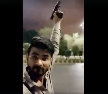 viral video of man firing shots on karachi s shahrae faisal emerges viral video of man firing shots on karachi s shahrae faisal emerges