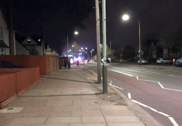 a distant view of a blast in leicester britain photo reuters