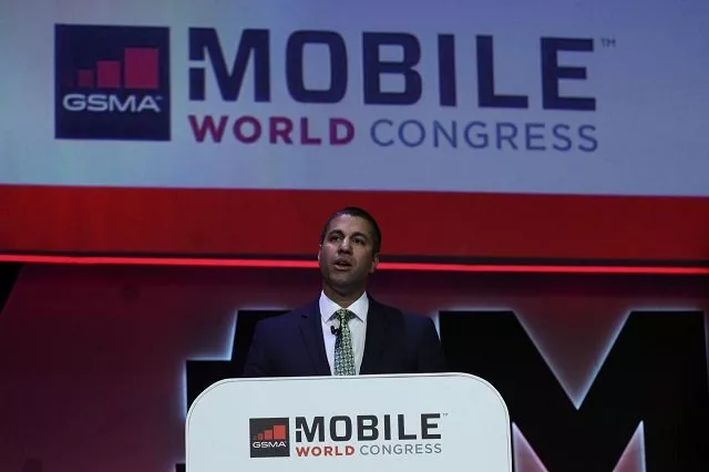 us federal communications commissoner ajit pai delivers a keynote speech at the mobile world congress in barcelona spain february 26 2018 photo reuters us federal communications commissoner ajit pai delivers a keynote speech at the mobile world congress in barcelona spain february 26 2018 photo reuters