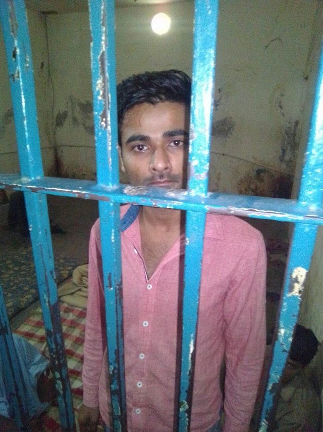 adnan pasha of viral video on shahrae faisal behind bars photo express