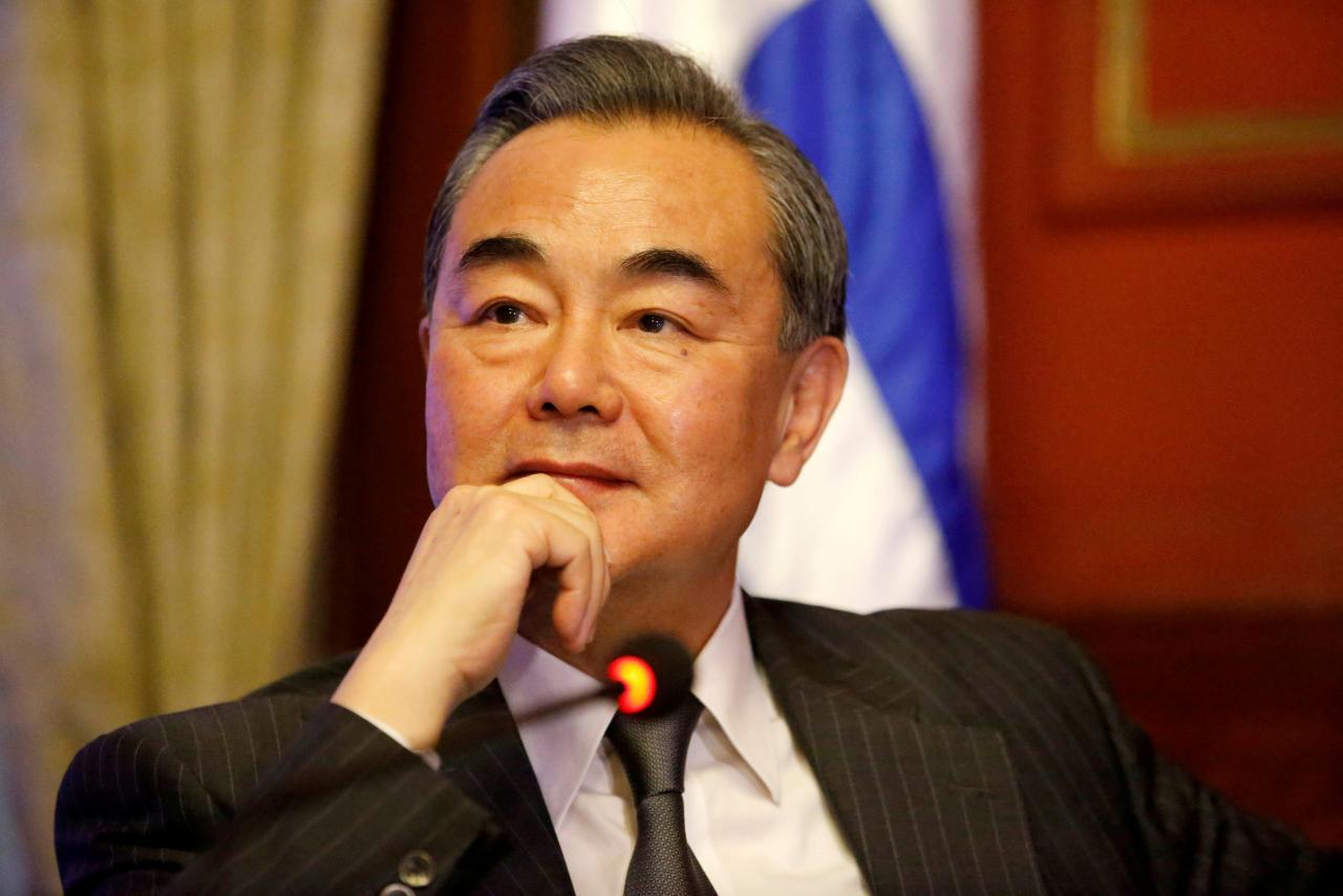 chinese foreign minister wang yi answers media questions at the uruguayan foreign ministry in montevideo uruguay january 24 2018 photo reuters file