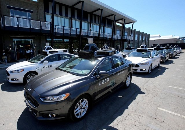 a fleet of uber 039 s ford fusion self driving cars are shown during a demonstration of self driving automotive technology in pittsburgh pennsylvania us september 13 2016 photo reuters