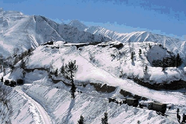 snow covered mountain peaks in north kashmir s kupwara district photo daily excelsior