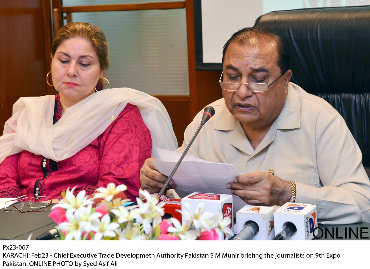tdap chief executive sm muneer addressing a press conference at the tdap head office on monday photo online