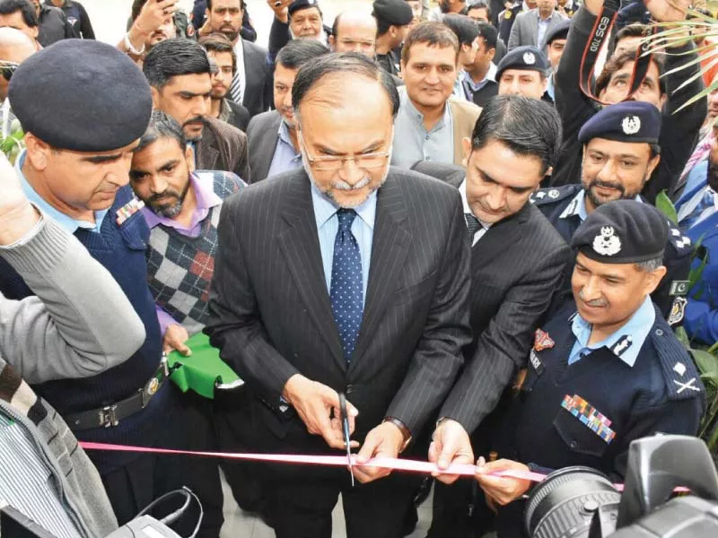 interior minister ahsan iqbal inaugurates a model police station photo express interior minister ahsan iqbal inaugurates a model police station photo express
