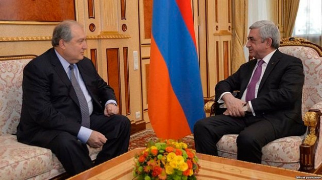 armen sarkissian l former armenian prime minister is currently serving as armenia s ambassador to britain he will succeed president serzh sarkisian r as head of state in april photo massispost armen sarkissian l former armenian prime minister is currently serving as armenia s ambassador to britain he will succeed president serzh sarkisian r as head of state in april photo massispost