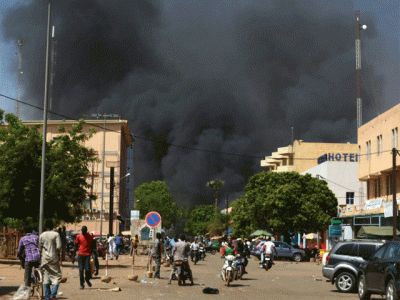 suicide car bombing caused blast at burkina army hq says minister
