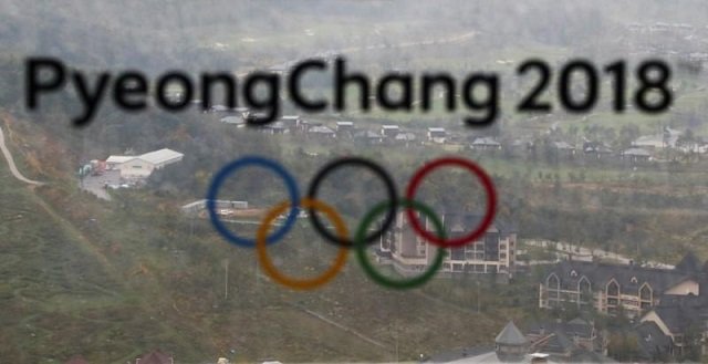 the pyeongchang 2018 winter olympic games logo is seen at the the alpensia ski jumping centre in pyeongchang south korea september 27 2017 photo reuters