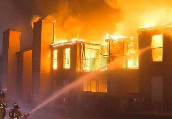 fire broke out in five storey building photo radio pakistan file