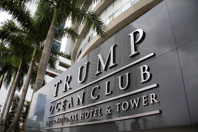 workers removed the trump logo from the entrance to the luxury complex photo reuters