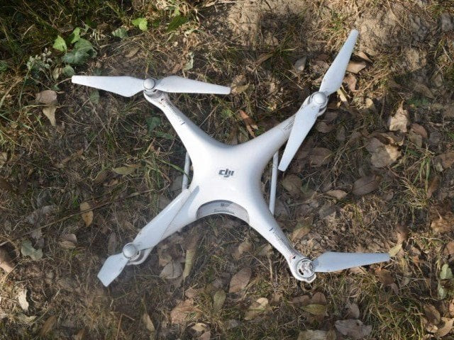the indian quadcopter shot down by pakistan army shooters in october 2017 photo ispr file the indian quadcopter shot down by pakistan army shooters in october 2017 photo ispr file