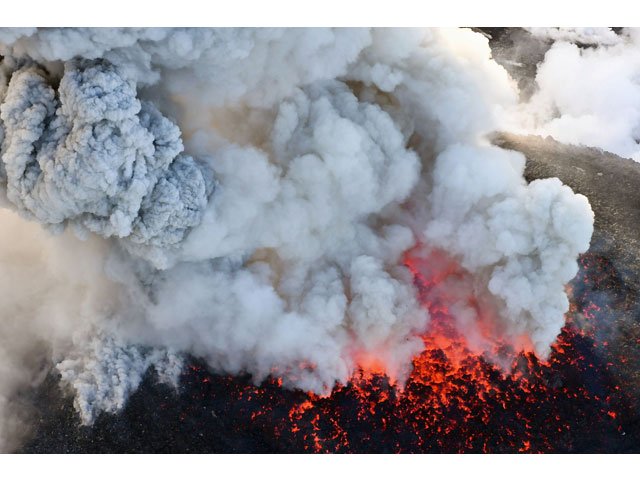 an aerial view shows shinmoedake peak erupting between miyazaki and kagoshima prefectures southwestern japan in this photo taken by kyodo march 6 2018 photo reuters