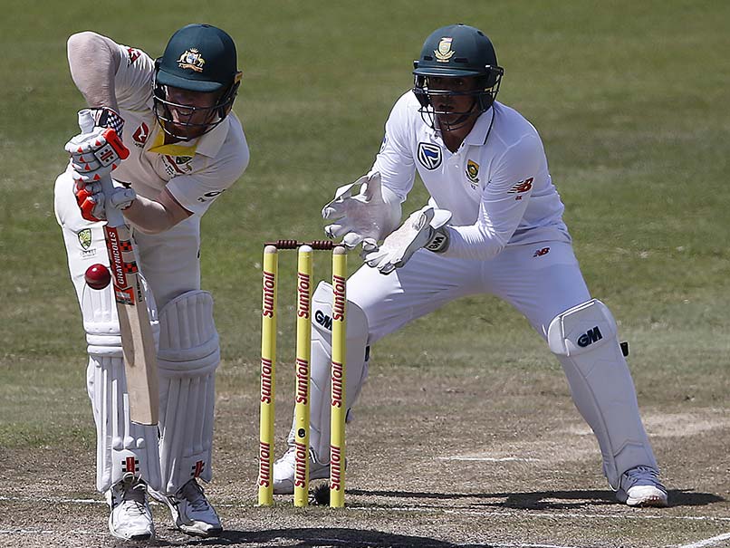 warner and de kock were involved in an altercation that led to both players being fined and awarded demerit points by the international cricket council photo afp