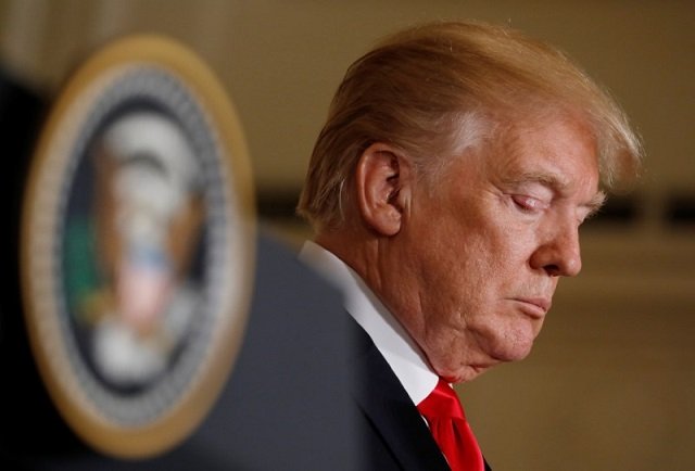 us president donald trump listens during a joint news conference at the white house in washington us february 23 2018 photo reuters