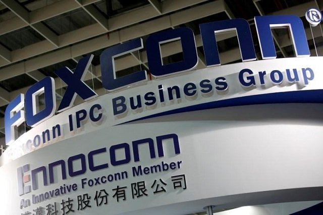 logos of foxconn and ennoconn are seen during the annual computex computer exhibition in taipei taiwan june 1 2016 photo reuters logos of foxconn and ennoconn are seen during the annual computex computer exhibition in taipei taiwan june 1 2016 photo reuters