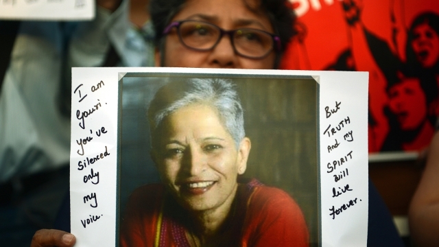 naveen kumar was arrested on suspicion of supplying the weapons used to kill gauri lankesh photo afp