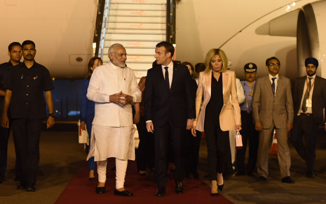 indian prime minister narendra modi with french president emmanuel macron photo twitter narendramodi